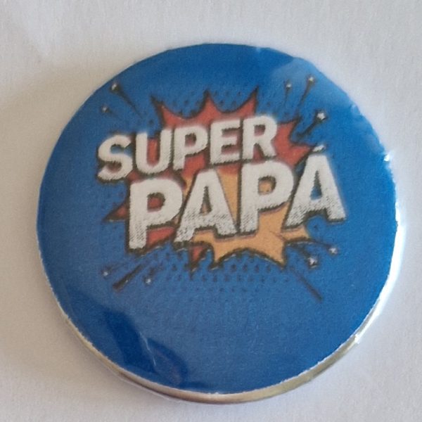 Imán super papá azul pequeño