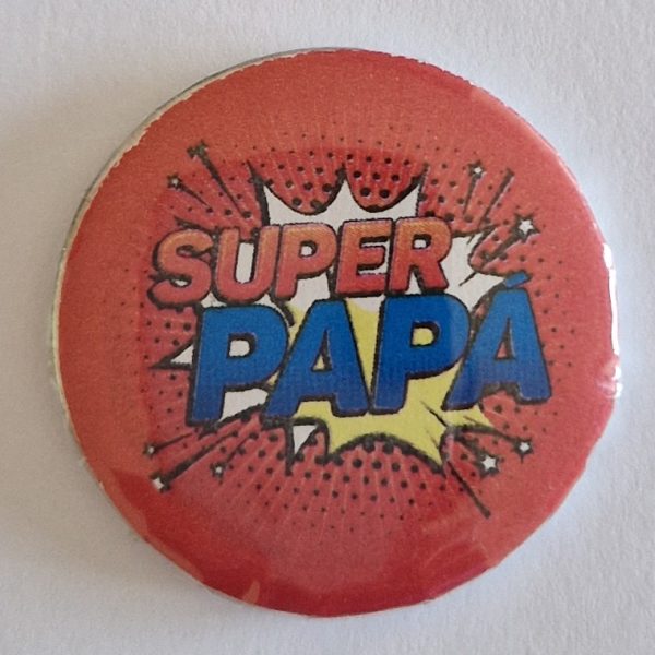 Imán super papá rojo pequeño