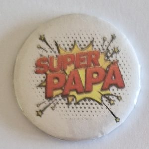 Imán super papá blanco pequeño